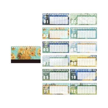 Imagem de Calendário De Mesa Vintage 2026 Com Notas Memorativas E Planejador Men