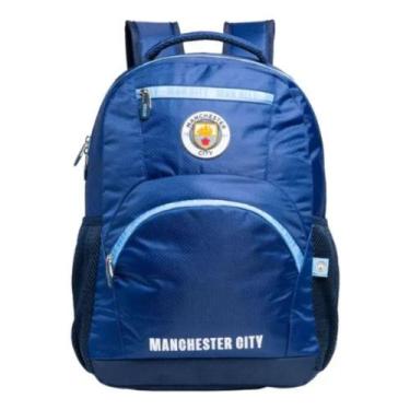 Imagem de Mochila Treino Academia Manchester City Zíper Duplo Escolar - Xeryus