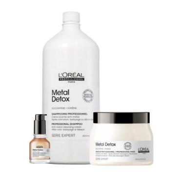 Imagem de L'Oréal Professionnel Metal Detox e Óleo Capilar Kit Salão (3 Produtos