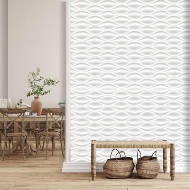 Imagem de Papel de Parede Adesivo Autocolante Decorativo Cinza Ondulado 10 METRO