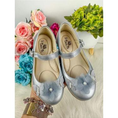 Imagem de Sapatilha Doce Pé Jardim Encantado Prata - Conforto e Estilo para Cria