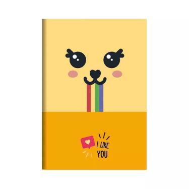 Imagem de Kit Caderno Jandaia Flexível Le Decorado Emojis 30 Folhas com 03 Unidades