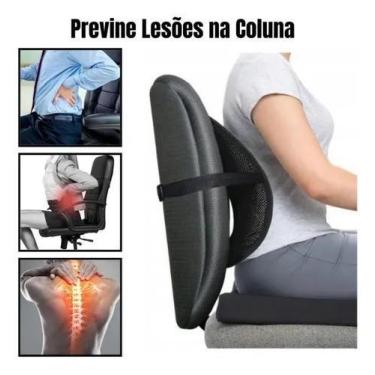 Imagem de Encosto Lombar Ergonômico para Cadeira de Trabalho - Suporte para Colu