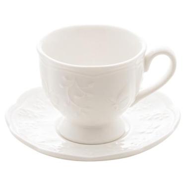 Imagem de Xícara De Café E Pires Em Porcelana New Bone Butterfly 100ml - LYOR