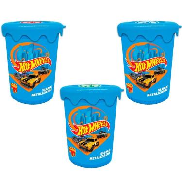Imagem de 3x Slime Metalizado 180g - Hot Wheels - Doce Brinquedo