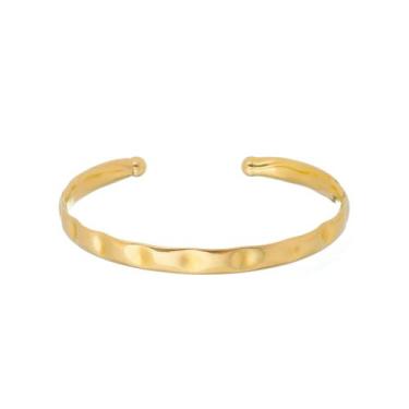 Imagem de Bracelete feminino folheado a ouro 18k trabalhado elise - PIUKA, Doura