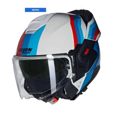 Imagem de Capacete Nolan N120-1 Lineo Branco/Azul/Vermelho (347) 62