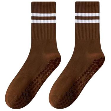 Imagem de Meia de Pilates yoga esportivas profissional Antiderrapante - 1 par - 