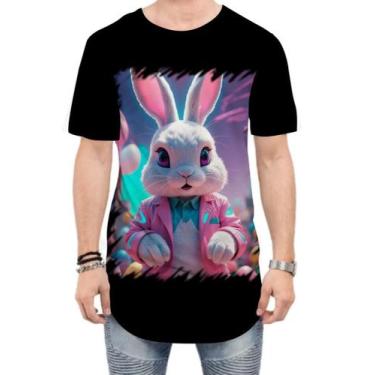 Imagem de Camiseta Longline Páscoa Coelhinho Traços Vaporwave 9 - Kasubeck Store