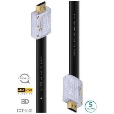 Imagem de Cabo Hdmi 2.0 Flat 4k Com Conector Desmontável - 5 Metros - H20fl-5 - 