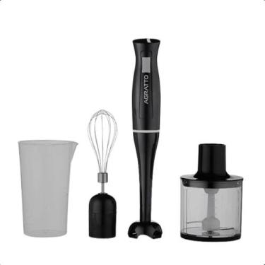 Imagem de Mixer Processador 3 em 1 Agratto 200W Lâminas Em Aço Inoxidável Copo M