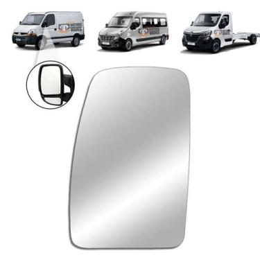 Imagem de Refil lente espelho retrovisor renault master braço curto 2005 a 2013 