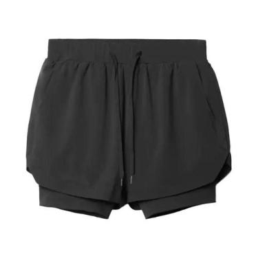 Imagem de Shorts Esportivos Masculinos 2 Em 1 Para Verão, Corrida, Praia, Academ