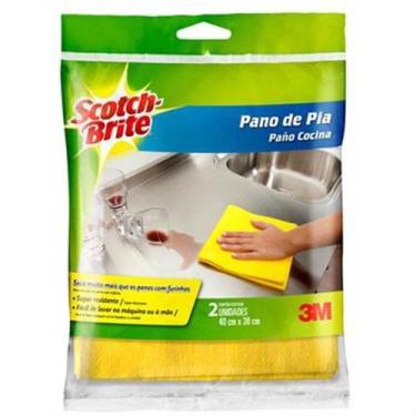 Imagem de Pano De Pia Scotch Brite Amarelo 2 Unidades - Hb004262174 - 3m Pano Sb