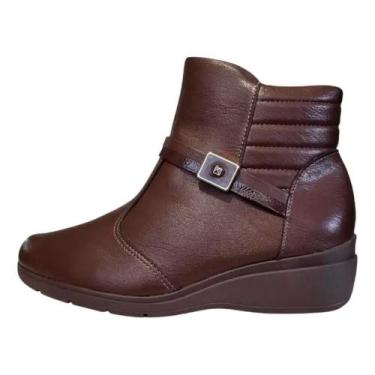 Imagem de Bota Piccadilly Maxi Anabela REF:117136, Marrom, 36