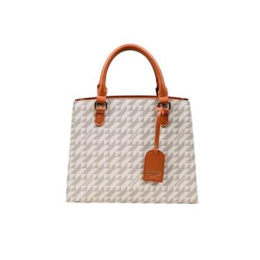 Imagem de Bolsa de Mão Feminina Grande Monograma BG II Bege - Bagaggio, G, Bege