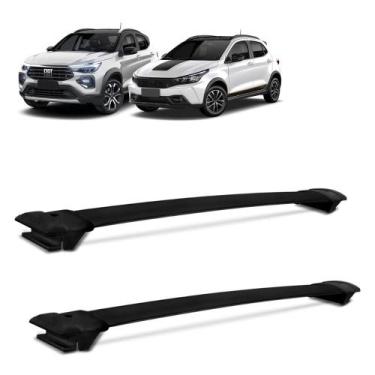 Imagem de Rack Travessa de Teto Fiat Pulse e Argo 2016 a 2025 Alumínio Preto - T