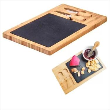 Imagem de Kit queijo 3 peças madeira Hauskraft - BR