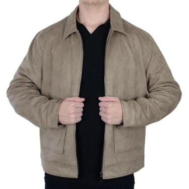 Imagem de Jaqueta Masculina Broken Rules Suede Bege Cáqui - 5100, Bege, GG