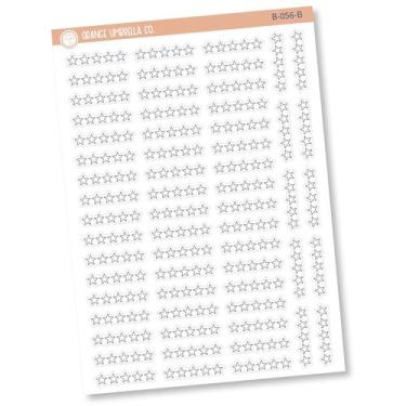 Imagem de Adesivos de Avaliação com Estrelas Folha Preta 11,5 x 16,5 cm - Marca 