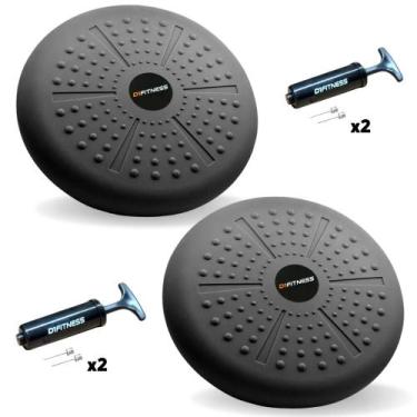 Imagem de Kit com 2 Discos de Equilíbrio Inflável 33cm Balance Cushion C/ Bomba 