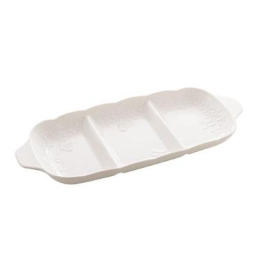 Imagem de Petisqueira de Porcelana Butterfly Flower Retangular 34cm - LYOR