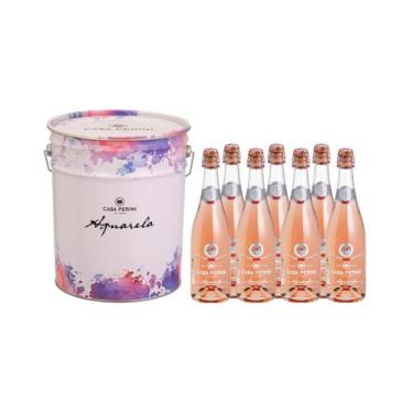 Imagem de Espumante Rosé Aquarela Casa Perini Balde C/7 Garrafas