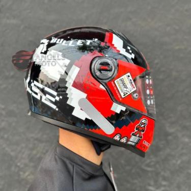 Imagem de Capacete LS2 FF358 Bullet Black Red, 62, Vermelho