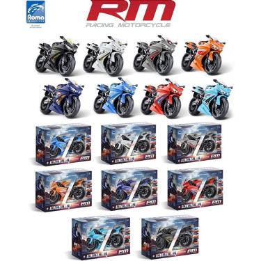 Imagem de Moto de Brinquedo Racing Motorcycle Esportiva com Rodas Livres e Pneus de Borracha Roma