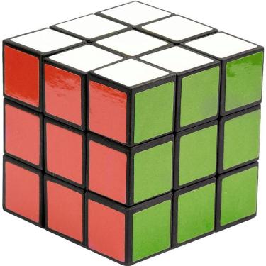 Imagem de Cubo Mágico Médio 3x3 Cores 6,5cm Estimula Habilidades Cognitivas Plástico Art Brink