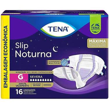 Imagem de Fralda Geriátrica Tena Slip Noturna Tam G 16 unidades