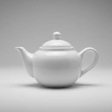 Imagem de Bule chaleira 500 ml ml com tampa porcelana elegante - MAS
