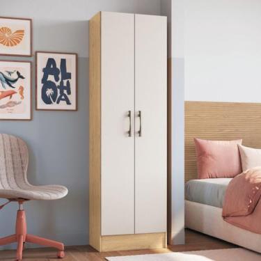Imagem de Armário Multiuso 2 Portas Briz Complemento Marrom/Angelin/Off White - 