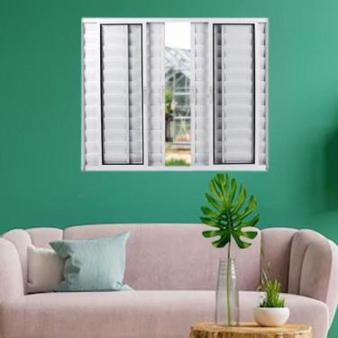 Imagem de Janela Veneziana de Alumínio 6 Folhas 100 x 120cm Linha Modular Esquad