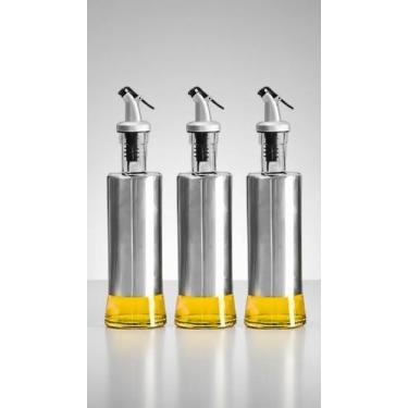 Imagem de Kit 3 Dispensers Vidro Inox para Azeite e Vinagre - Congratulations St