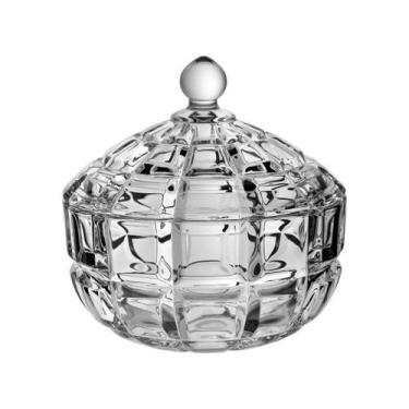 Imagem de Potiche vidro com tampa baleiro bomboniere 18x18cm nataluz