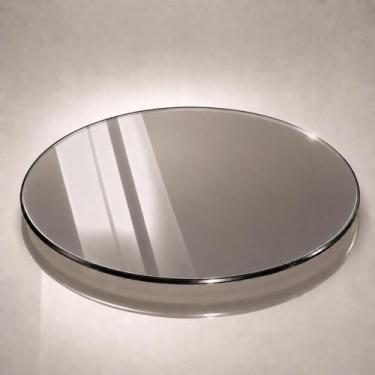 Imagem de Tampo De Vidro Fume Temperado Redondo Para Mesa 50cm 6mm - Temper DD