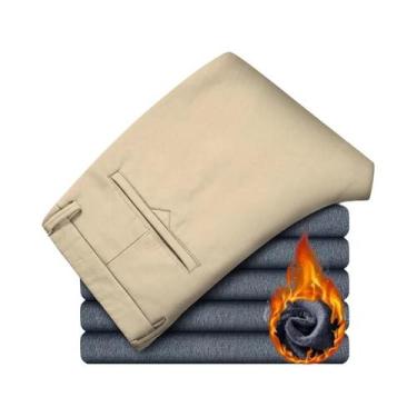 Imagem de Calças Masculinas De Inverno Quentes E Confortáveis, Estilo Casual De 