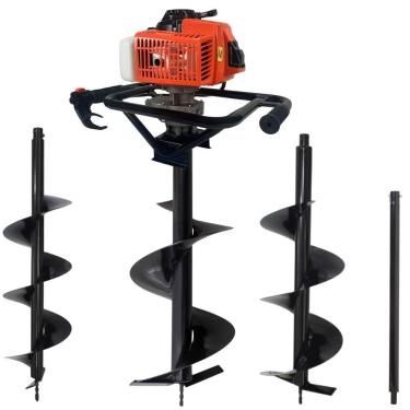 Imagem de Perfurador de Solo DPS623G 62cc 3HP com Sistema Easy Start Laranja 1200ML 3 Brocas e Extensão 60cm