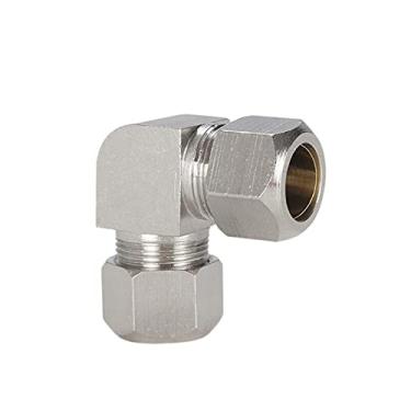 Imagem de 1 pedaço KTPV. Conector do cotovelo da tubulação de compressão do pneumático de cobre niquelado do níquel para o tubo de aço de alumínio de latão YYDFPIIA (Color : KTPV-4)
