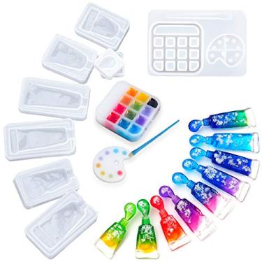 Imagem de Conjunto de moldes de fundição de resina sortidas para epóxi, resina UV, argila de polímero, concreto, cimento, doces, chocolate, Isomalt 5 unidades