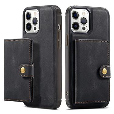 Imagem de Capa de couro de luxo magnético seguro para iPhone 13 12 Mini 12 11 Pro XS Max 8 7 Plus XR X Cartão de carteira Solt Bolsa Suporte de capa, preta, para iPhone 7