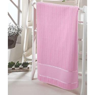 Imagem de Dohler S.A. TOALHA LAVABO VELOUR P/BORDAR BELLA LISO 30CM X 45CM, rosa claro