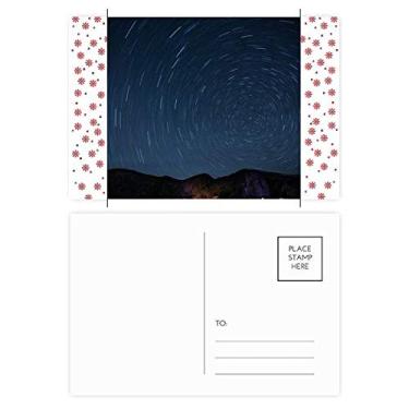 Imagem de Paisagem Estrelas Luzes Céu Noite Natal Natal Celebração Cartão Postal Cartão Bênção Cartão Cartão de Correio