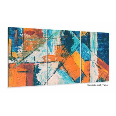 Imagem de Quadro Decorativo Tela abstrata 3 Peças 120x60 em tecido