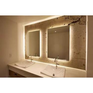 Imagem de Kit 3 Espelhos Decorativos Retangulares Banheiro Sala Cozinha 40X50cm