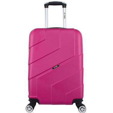 Imagem de Mala de Bordo Pequena para Viagem em Abs Yins Ys21157 Cadeado Integrado Rodas Duplas Giro 360º Rosa