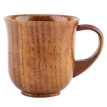 Imagem de port¨¢til artesanal caneca de madeira natural x¨ªcara de ch¨¢ retro base plana com al?a de madeira x¨ªcara de ch¨¢ caf¨¦ cerveja caneca bebendo (#2),X¨ªcara de caf¨¦ de madeira, X¡§acara Ta?a de Madeira