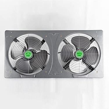 Imagem de Fã exausto Ventilador de ventilação dupla de parede do extrator de fumo da cozinha com caixa de coleta de óleo e cobertura líquida Fã de ventilação de escape de duas vias, 3600m³ / h Ventiladores de v