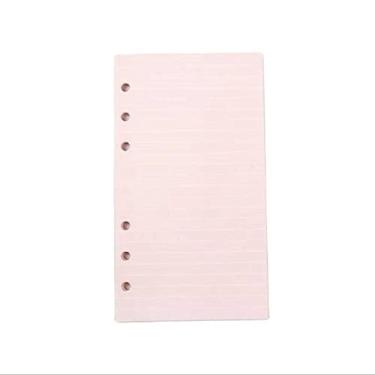 Imagem de Linha de Recarga de Caderno de Folhas Avulsas Negócios A5 Linha de Encadernação Espiral em Branco Índice de Papel de Papelaria de Página Interna, Linha Rosa, A5